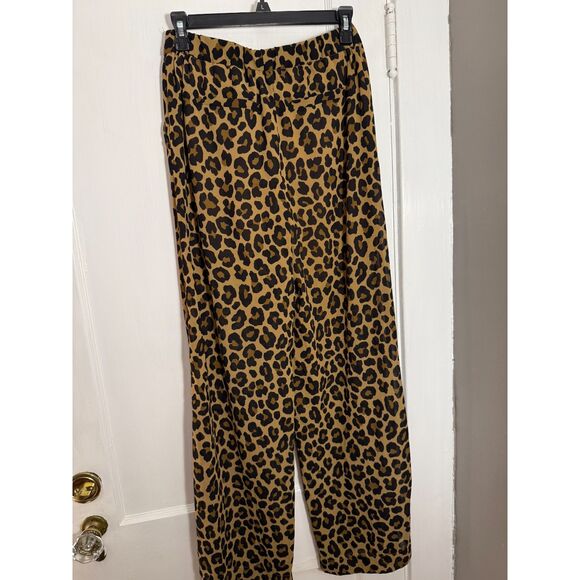 Michael Kors Wide Leg Flowy Cheetah Print Pants - Picture 2 of 3